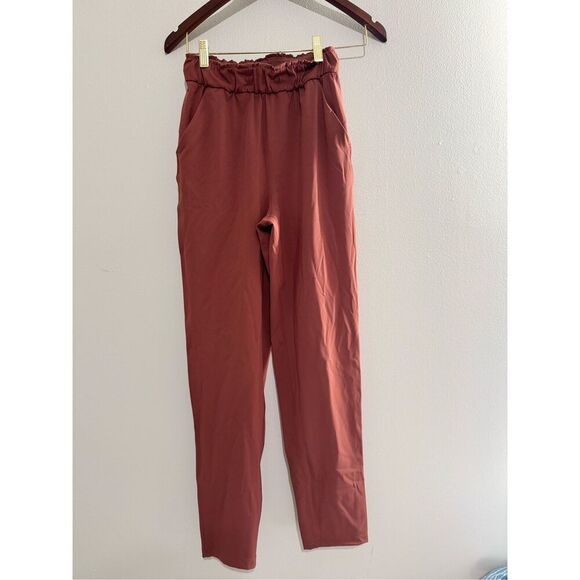 Lululemon Pants Women Sz 2 High Rise 7/8 Slim Fit Stretch Pockets Ancient Copper - Picture 1 of 8